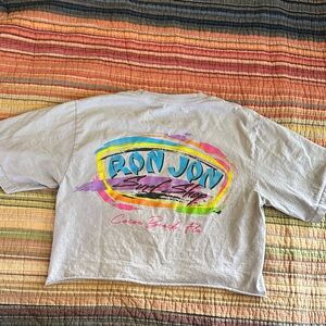 Ron Jon light purple cropped tee